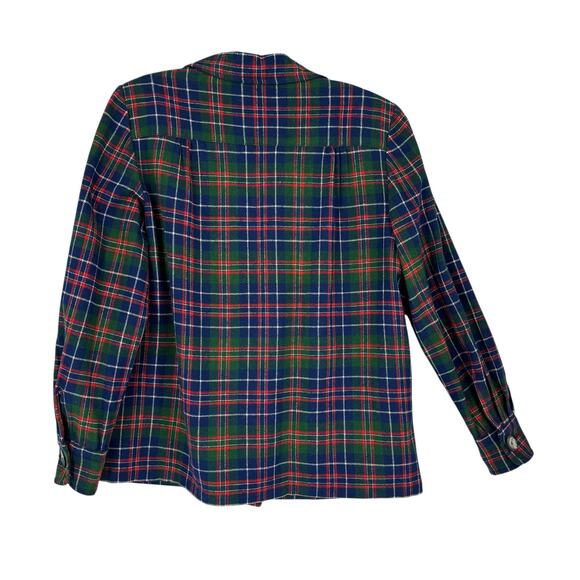 Vintage 50s Knockabouts By Pendleton 100% Wool Jacket Tartan Plaid Large Womens - Picture 3 of 9